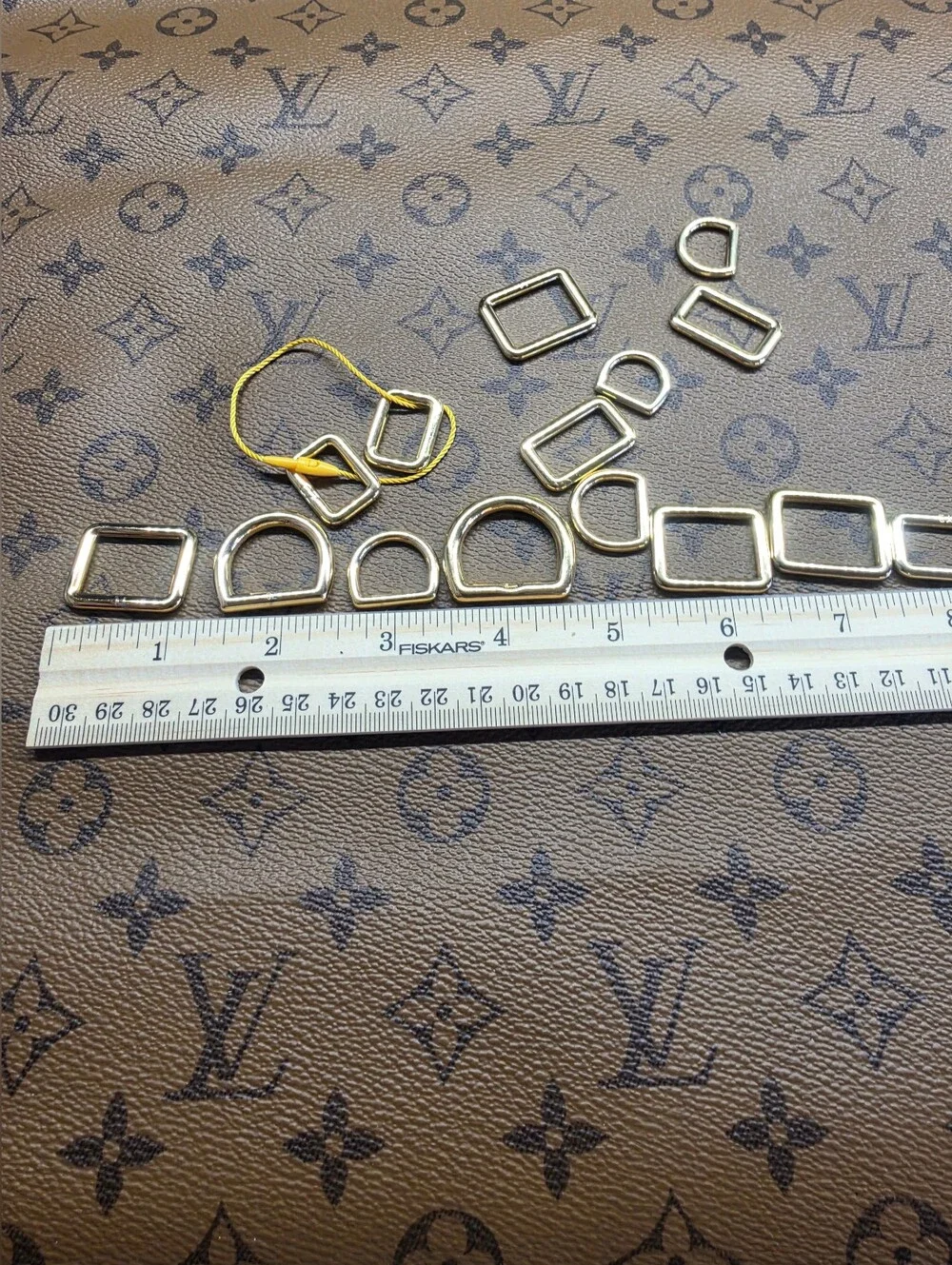 Louis Viutton Metal D-Rings and Rectangle Rings Set - Gold